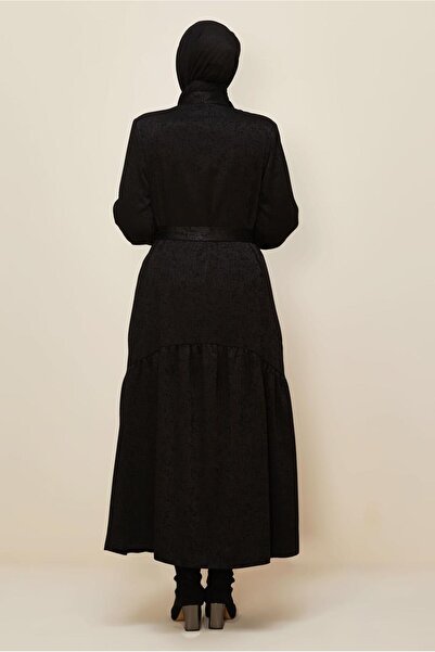 Alvina Belted Jacquard Dress 20874