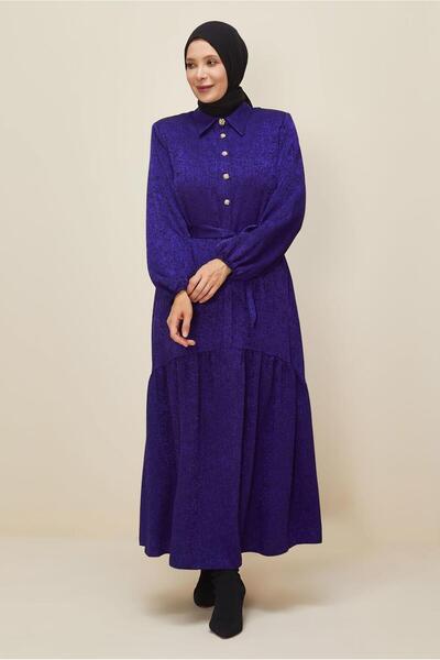 Alvina Belted Jacquard Dress 20874