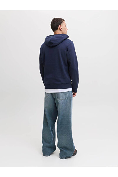 Jack & Jones Ανδρικό φούτερ με κουκούλα με στάμπα με λογότυπο - Geplas