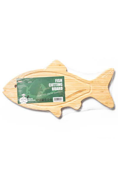 Gadget Master Bamboo Fish-Shaped Cutting Board with Fisherman Engraving