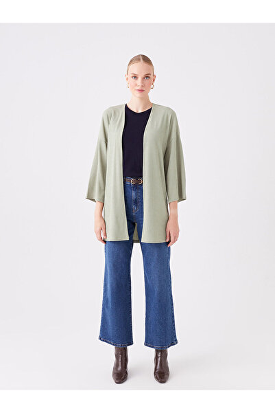 LC Waikiki Shawl Collar Plain Long Sleeve Women's Cardigan