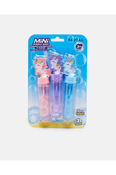 REDTAG مجموعة متنوعة من عصا الفقاعات الصغيرة على شكل وحيد القرن (عبوة من 3 قطع)