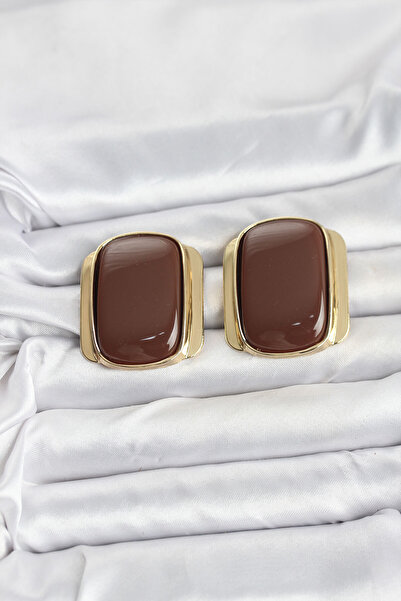 Acousticworld Brass Gold Color Brown Plate Vintage Women Earrings