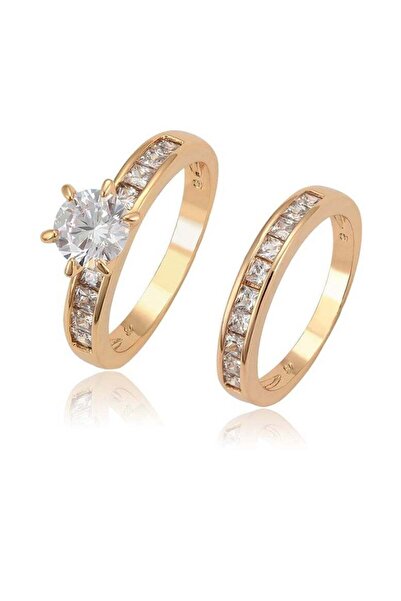 Other طقم خاتم نسائي مرصع بالكريستال