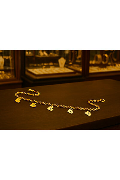 Soleildor 925 ayar Orijinal Gümüş Kişiye Özel Sallanan Kalpli Harfli Gümüş Bi...