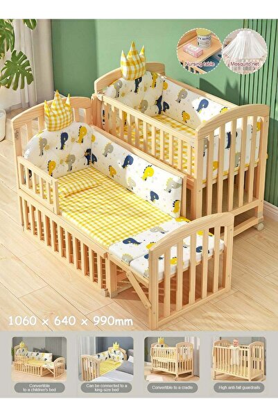 My Baby سرير أطفال قابل للتحويل 7 في 1 من مابيبي - 106×64×100 سم