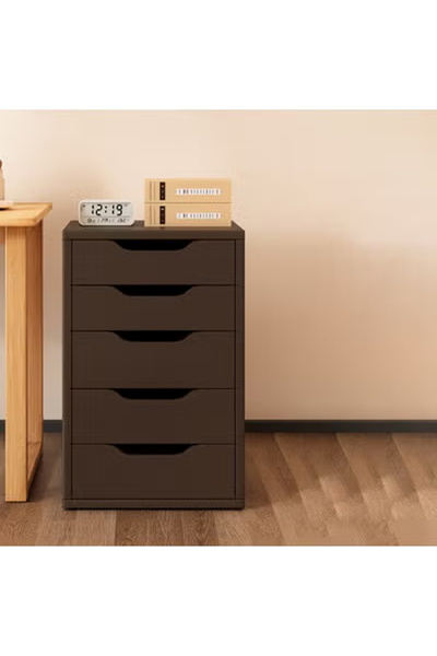 KEKE Modern Wooden Bedside Storage Cabinet with Drawer for Bedroom and Living Room