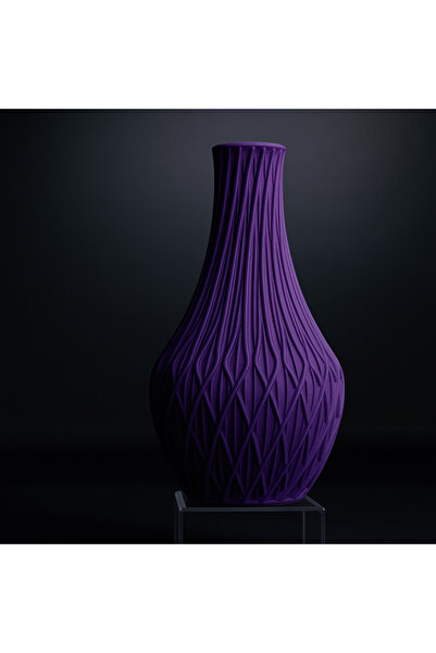 Homentum Mesa | Vază decorativă înaltă cu design geometric și finisaj mat ele...