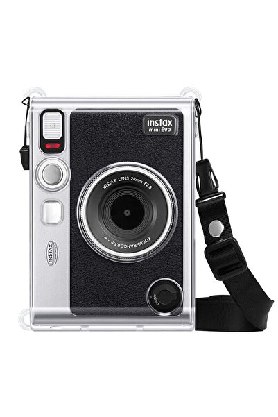 Beauenty Protective Case for Fujifilm Instax Mini EVO - Crystal Hard PVC Cover with Removable Should