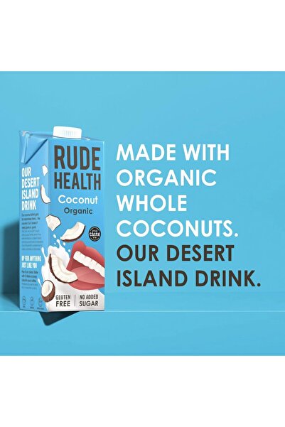 Rude Health Organic Coconut Milk Drink, 6 x 1L (Dairy-Free, Vegan)