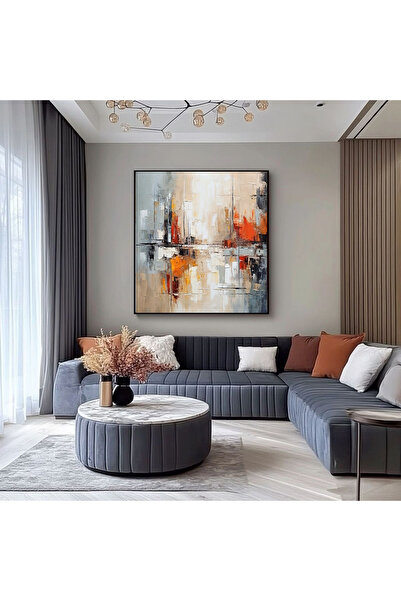 Z Concept Yağlı Boya Dokulu Soyut Tablo