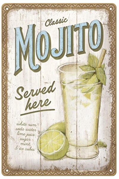 Nostalgic Art Placa metalica 20x30 Mojito Served Here