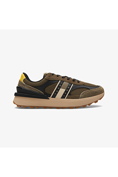 Tommy Hilfiger Tommy Jeans Technical Runner Essential Erkek Haki Sneaker