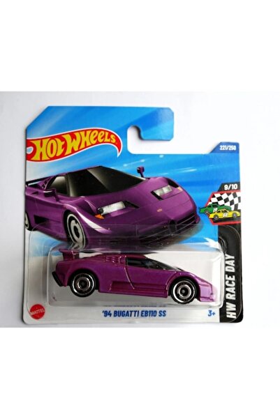 HOT WHEELS Bugatti EB110 SS car, metallic purple, 1:64
