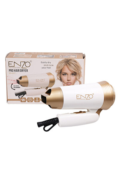 Enzo Professional ENZO Foldable Hair Dryer – Powerful Motor, Heat/Speed Control, Cool Shot