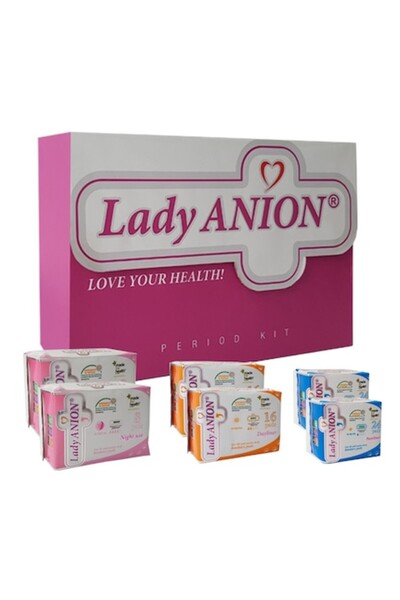 Lady Anion Kit absorbante igienice menstruale I, pachete de 6, 96 buc.