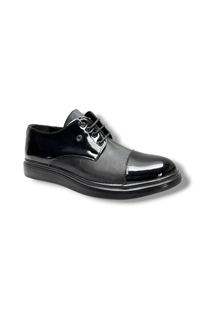 Cakgo Rasgo 3325-26 Patent Leather Print Leather Anatomical Men's Shoes