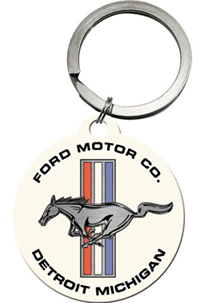 Nostalgic Art Ford Mustang Keychain - Horse & Stripes Logo