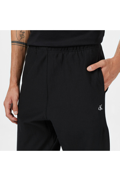 Calvin Klein Premium Terry Monogram Jogger Erkek Siyah Eşofman Altı