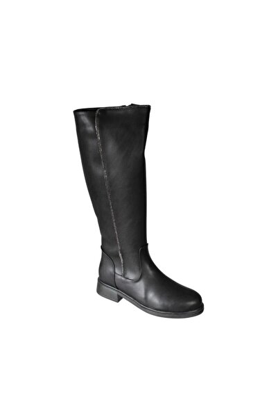 Yaz Kış Ayakkabı حذاء نسائي من YAZKIŞ باللون الأسود بطول الكاحل 38 سم مع أحجا...