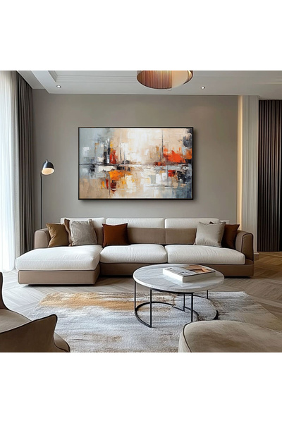 Z Concept Yağlı Boya Dokulu Soyut Tablo