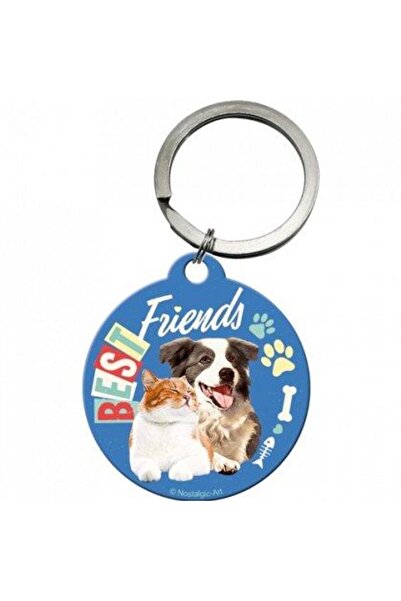 Nostalgic Art Best Friends Cat & Dog Keychain