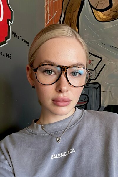 REN EYEWEAR Ren Sepia Air Unisex Pilot Blue Light Protective Transparent Screen Glasses