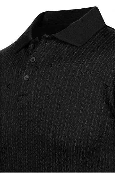 güncüoğlu Men's Knitwear Sweater with Steel Mesh Collar Without Pockets