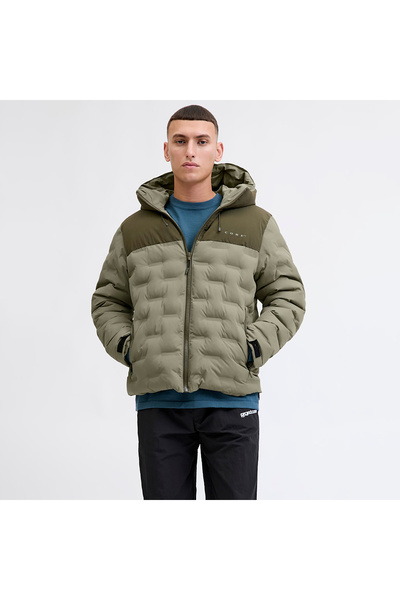 Jack & Jones Point Heat Quilted Men's Green Coat (12285932-Vtr)