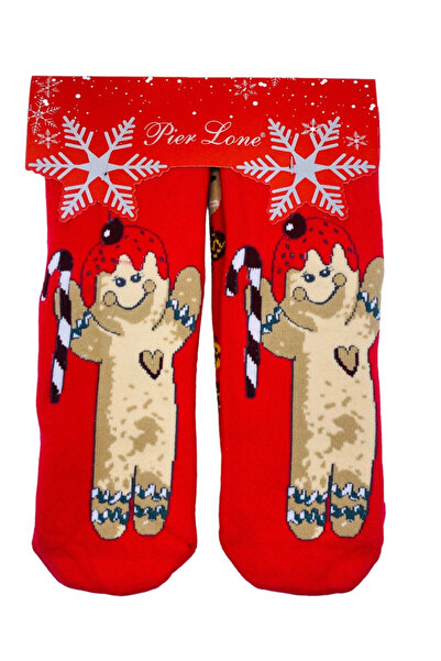 CRACOS Warm socks with Christmas motifs for women, gingerbread print, 35-40, 2 pairs