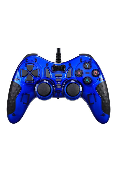 Microcase USB Kablolu Çift Titreşimli PC Konsol Oyun Kolu Gamepad Joystick -A...