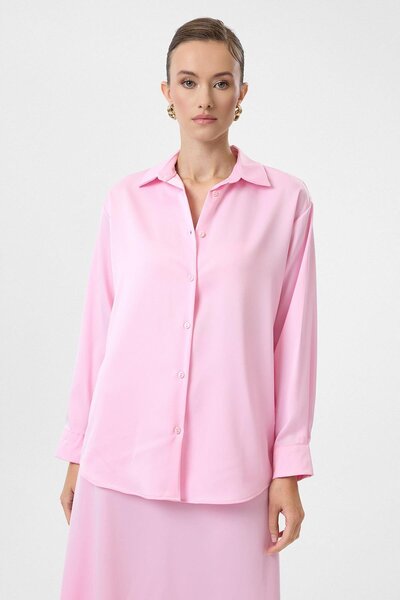 TIFFANY&TOMATO Klasik Saten Gömlek