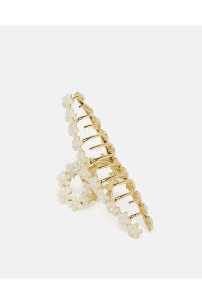 REDTAG Women Gold Embellished Hair Clip