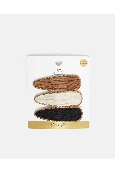 REDTAG Women Assorted Solid Hair Clip Set (3 Piece)