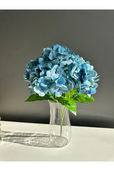 Luvienn Wet Textured Artificial Hydrangea Flower-Blue Hydrangea Vase Flower