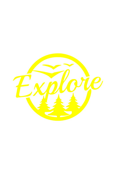 Oracal Car sticker ''Explore'', 16x16 cm, yellow