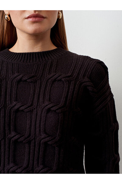 Dilvin Embossed Detailed Knitwear Sweater