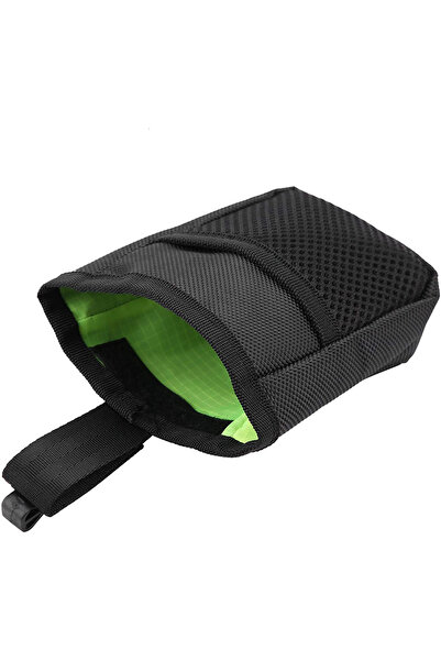 zola Sac portabil pentru hrană, impermeabil, negru, buzunar suplimentar, 13x4x9 cm