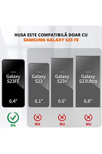 MobileSmart Case for Samsung Galaxy S23 FE, Military Protection, 360° Kickstand Metal Ring, Shockproof, Blue