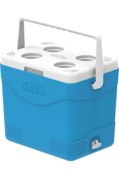 Cosmoplast Keep Cold Travel Ice Box Cooler, 24 L - Blue