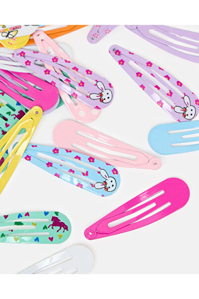 REDTAG Girls Assorted Embellished Hair Clips Set (60 Piece)