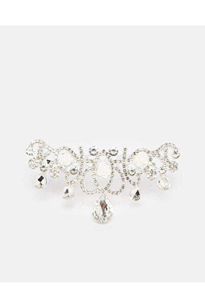 REDTAG Girls Silver Embellished Hair Clip