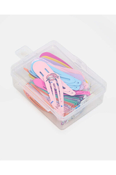 REDTAG Girls Assorted Embellished Hair Clips Set (60 Piece)