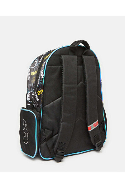 REDTAG Boys Black Batman School Backpack (16 Inch)