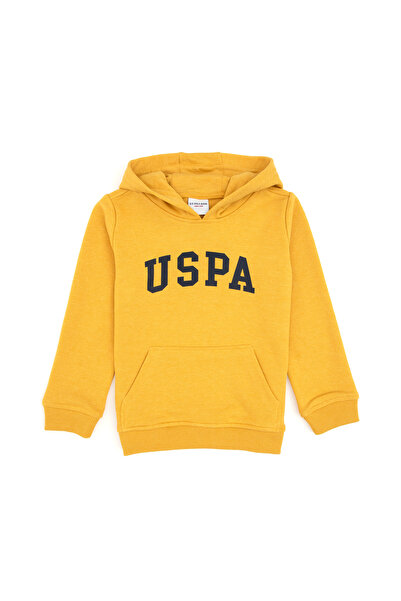 U.S. Polo Assn. Boy's Yellow Hooded Basic Sweatshirt 50314005-Vr094