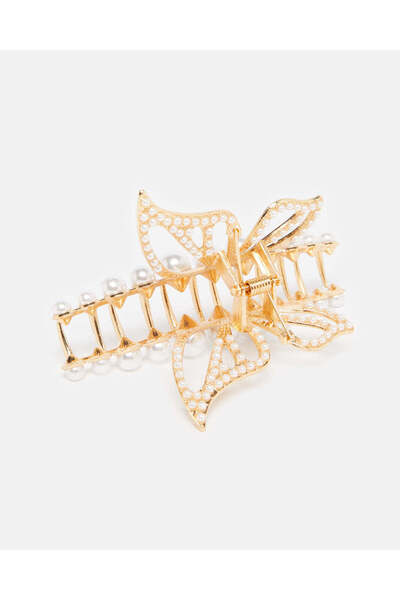 REDTAG Women Gold Embellished Hair Claw