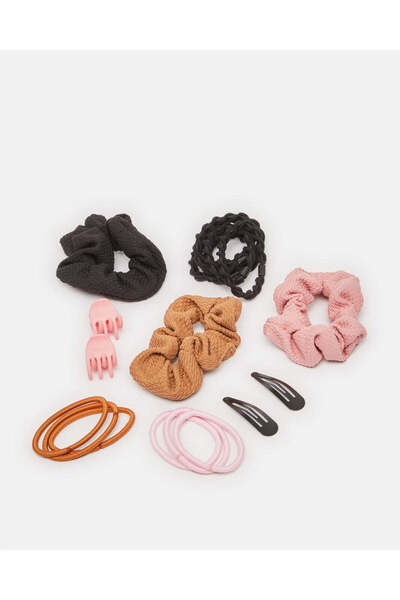REDTAG Girls Assorted Head Ring And Hair Clip Set (14 Piece)