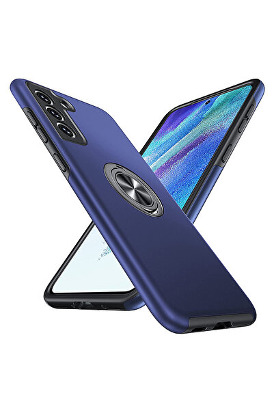 MobileSmart Husă pentru Samsung Galaxy S21 FE, Protecție Militară, Inel Metal...