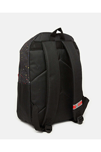 REDTAG Girls Black Friends Print School Backpack (17 Inch)