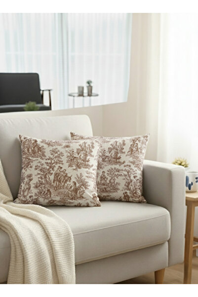 shopshop French Country Rustic Vintage Decorative 2 Piece Pillow Cushion Cover Set